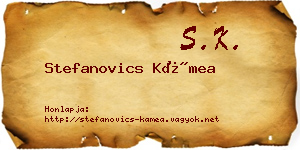 Stefanovics Kámea névjegykártya